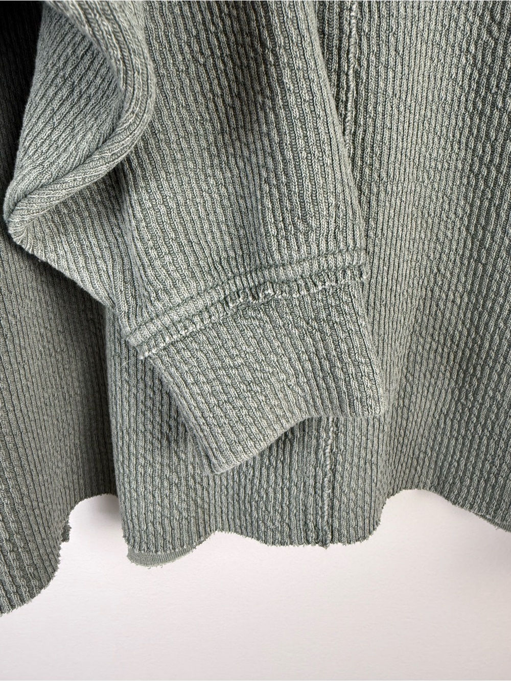 Aerie Women’s Wonder Textured Waffle-Knit Oversized Sweater in Green - Picture 7 of 14